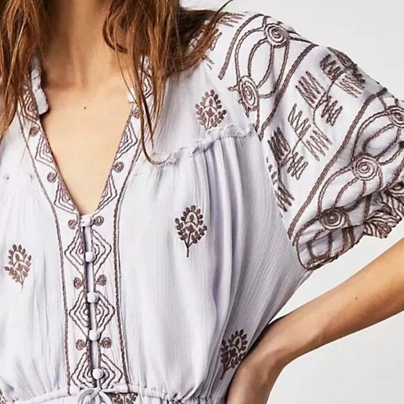 New Free people Riley Embroidered Maxi Dress size S
Light purple gray $188 - Picture 2 of 11